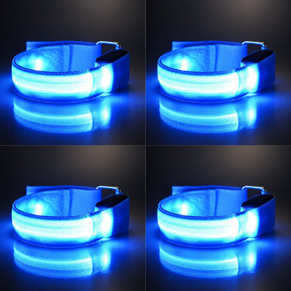 4-Pack LED Horse Leg Visibility Straps – 3 Lighting Modes, 5 Color Options, Adjustable Fit for Evening Riding & Equestrian Activities