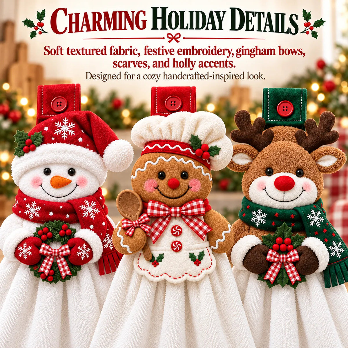 Christmas Hanging Kitchen Hand Towel