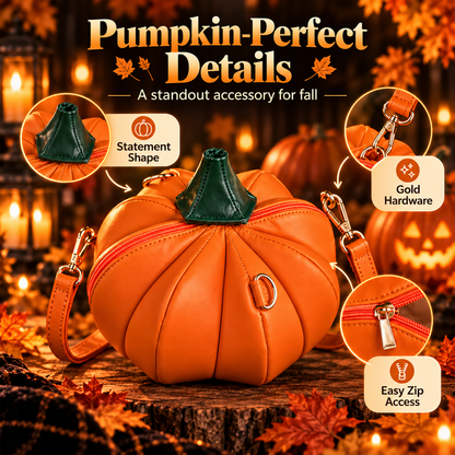 Pumpkin Crossbody Purse – Cute Halloween & Fall Handbag