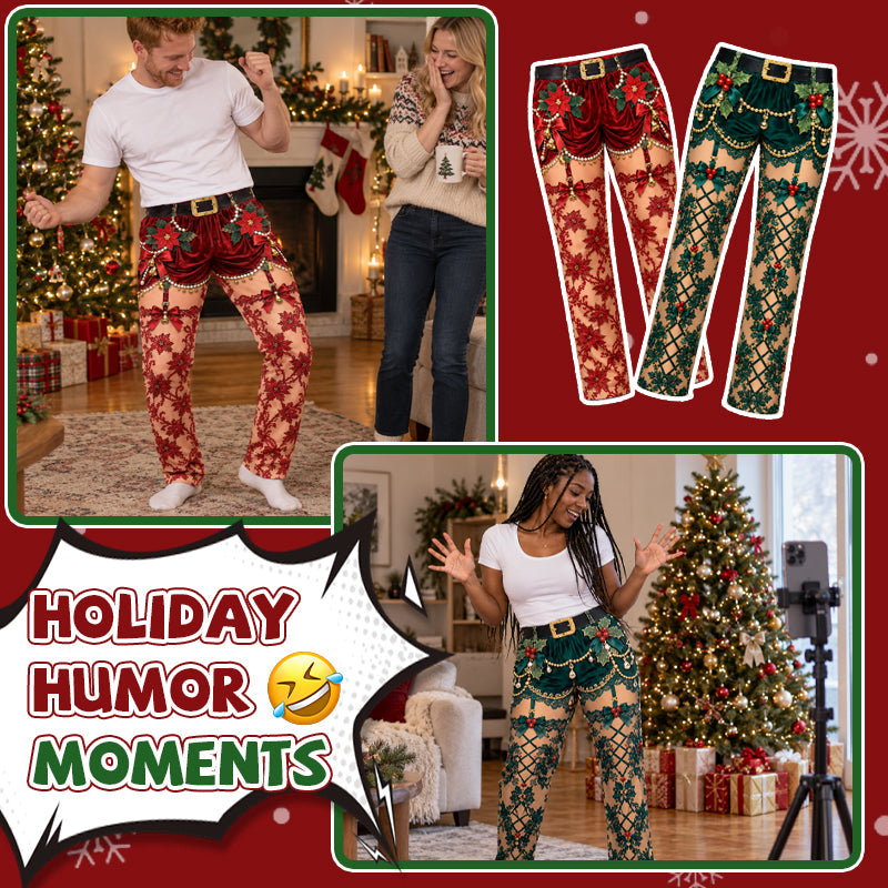 Funny Christmas Illusion Pants for Adults