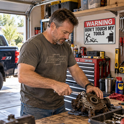 Warning: Don't Touch My Tools Sign