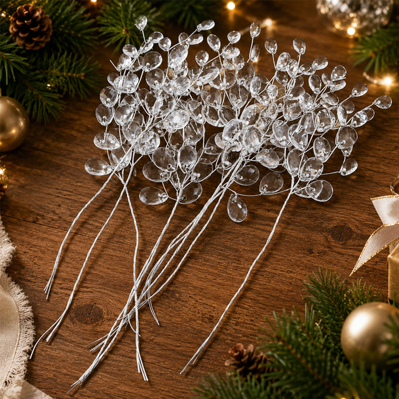 🎄💎 Frostlight Crystal Branch Decorations – Elegant Sparkling Accents for Christmas Trees, Weddings & Winter Décor ❄️✨