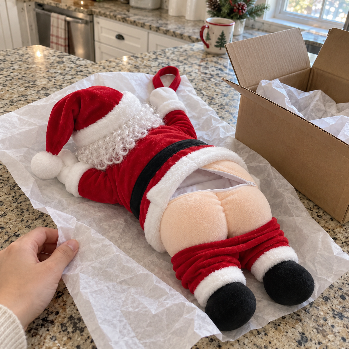 Plush Santa Tissue Holder