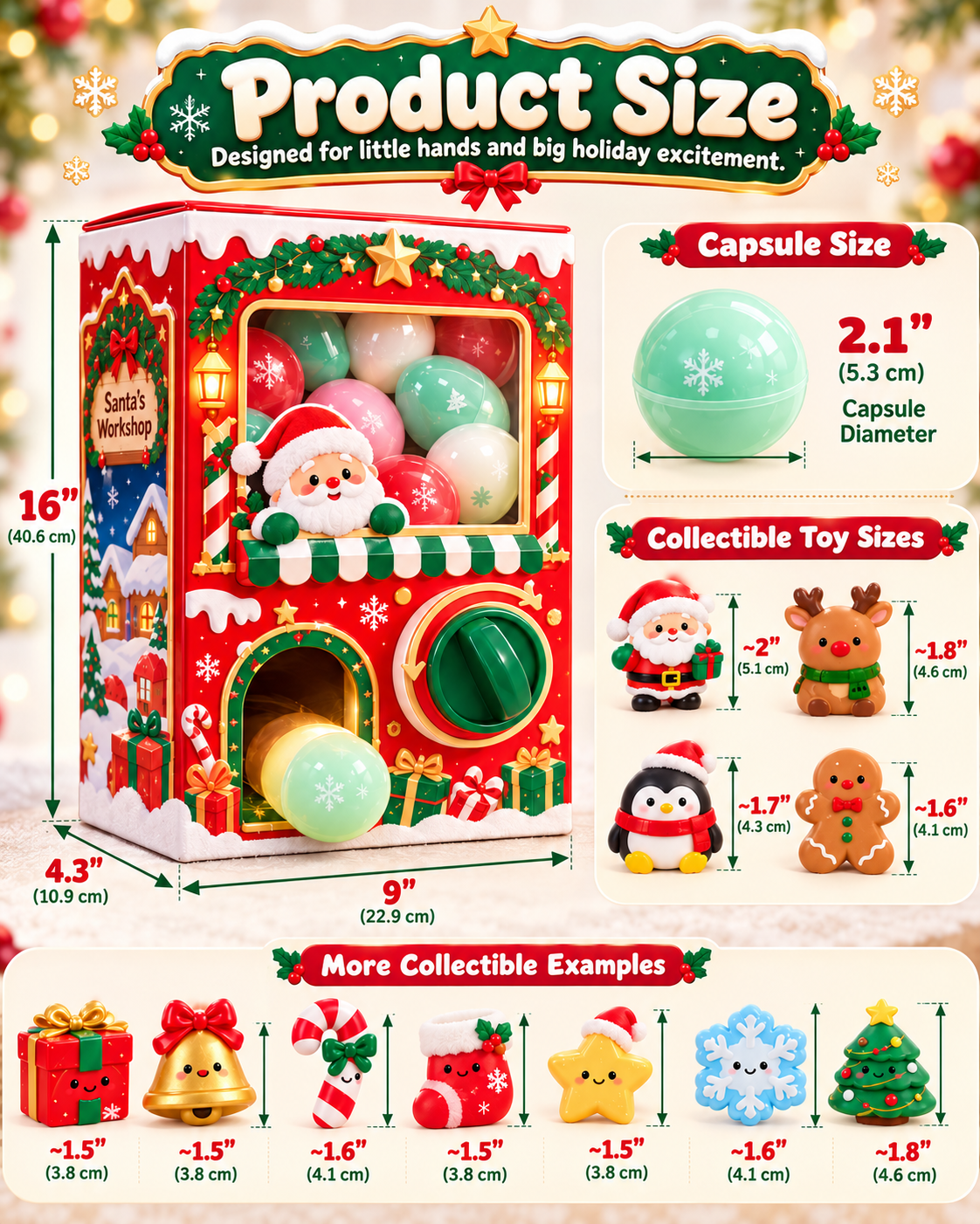 Santa’s Workshop Christmas Surprise Egg Machine