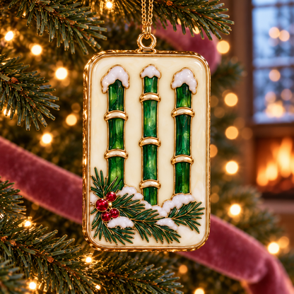 Merry Mahjong Christmas Ornaments – 6-Piece Holiday Gift Set for Mahjong Lovers