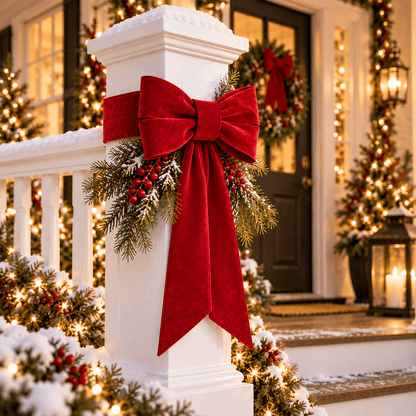 Christmas Porch Bow Decorations
