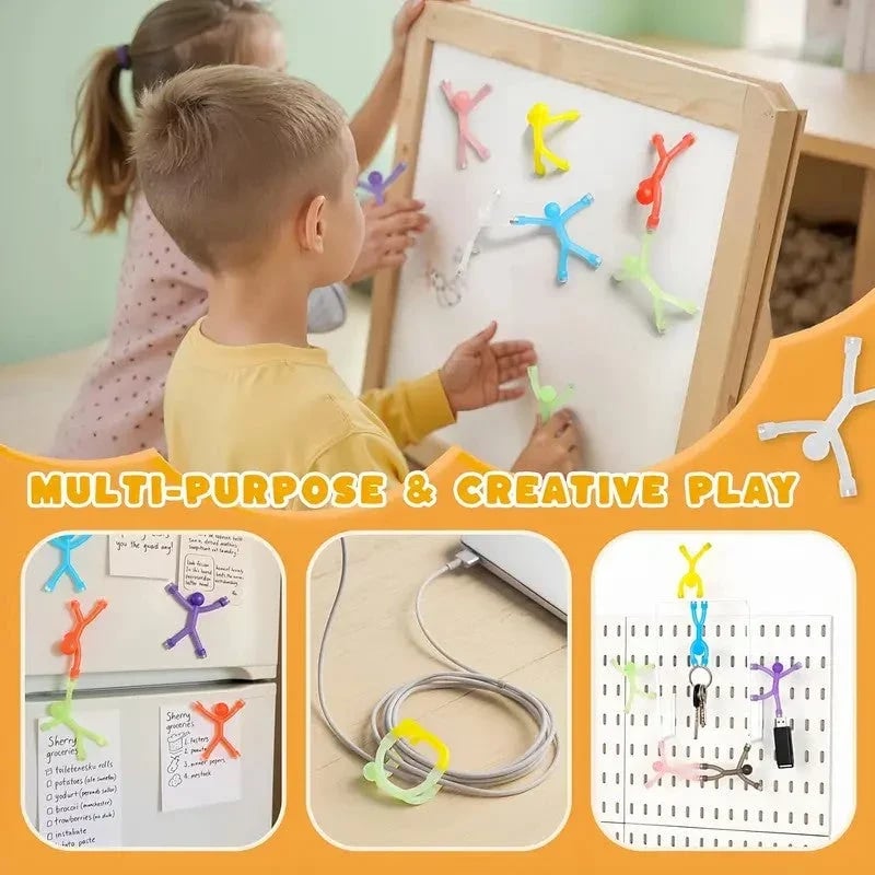 🔥LAST DAY 50% OFF - 🧲🌈 Magic Magnetic Little Friends – 10-Piece Bendable Silicone Figure Toy Set