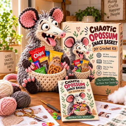 Funny Animal Crochet Snack Basket DIY Kit