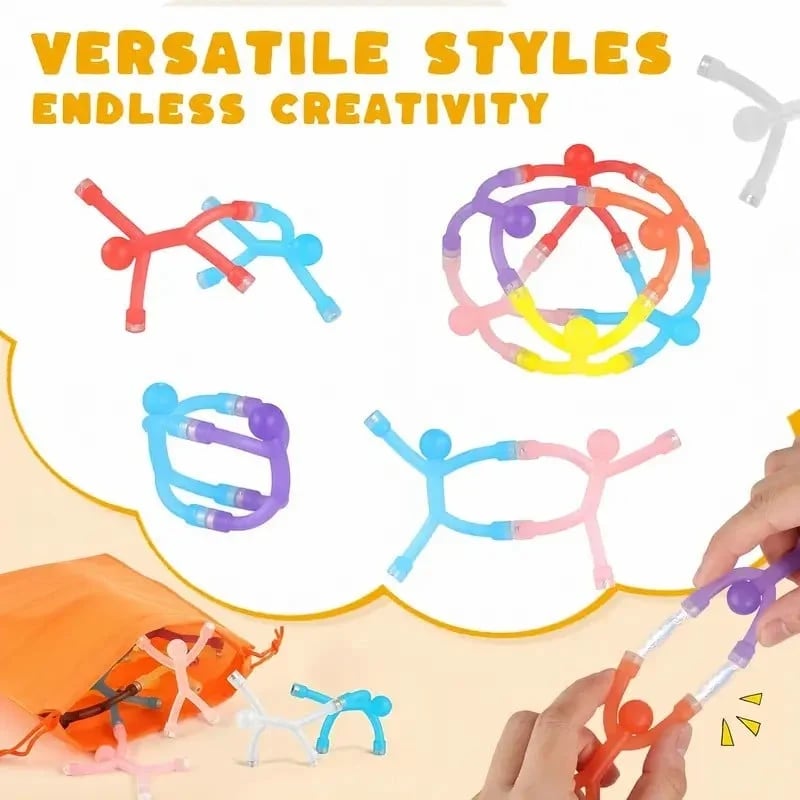 🔥LAST DAY 50% OFF - 🧲🌈 Magic Magnetic Little Friends – 10-Piece Bendable Silicone Figure Toy Set