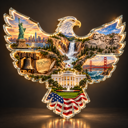 ✨🇺🇸 American Heritage™ Lighted Eagle Wall Art 🦅