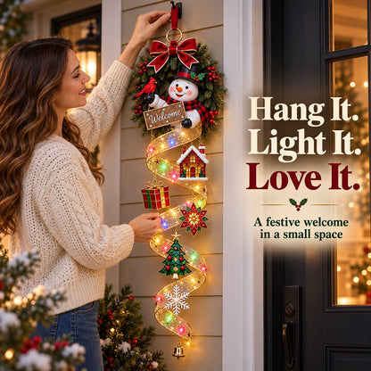 🎄 Let the Holidays Shine Through | Stained-Glass Door Decor