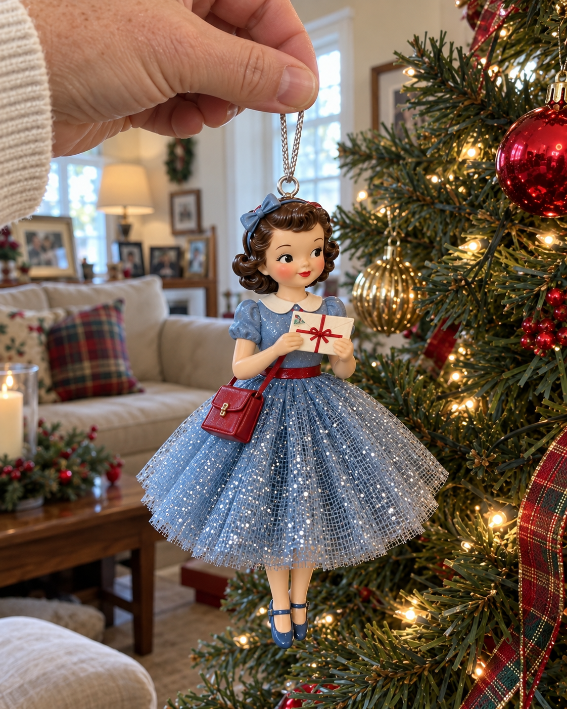 Vintage Christmas Lady Ornaments – 1950s-Inspired Keepsake Collection🎄