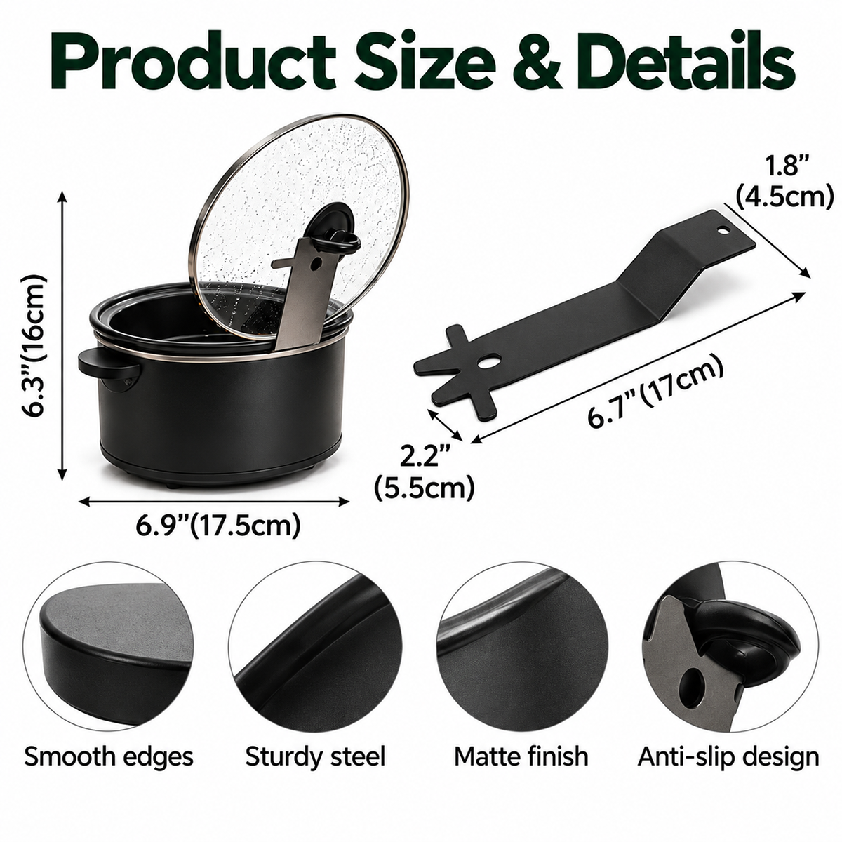 Multifunctional Pot Lid & Utensil Stand | Upright Lid Holder with Anti-Slip Base for Cleaner, Less-Cluttered Cooking
