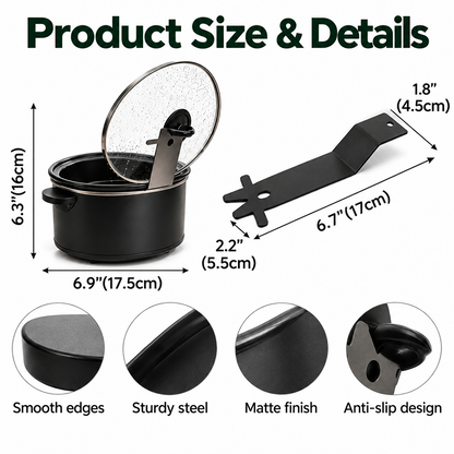 Multifunctional Pot Lid & Utensil Stand | Upright Lid Holder with Anti-Slip Base for Cleaner, Less-Cluttered Cooking