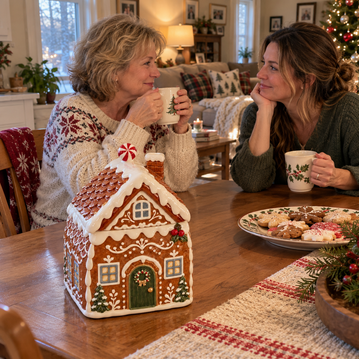 Gingerbread Cottage Christmas Treat Jar🎄