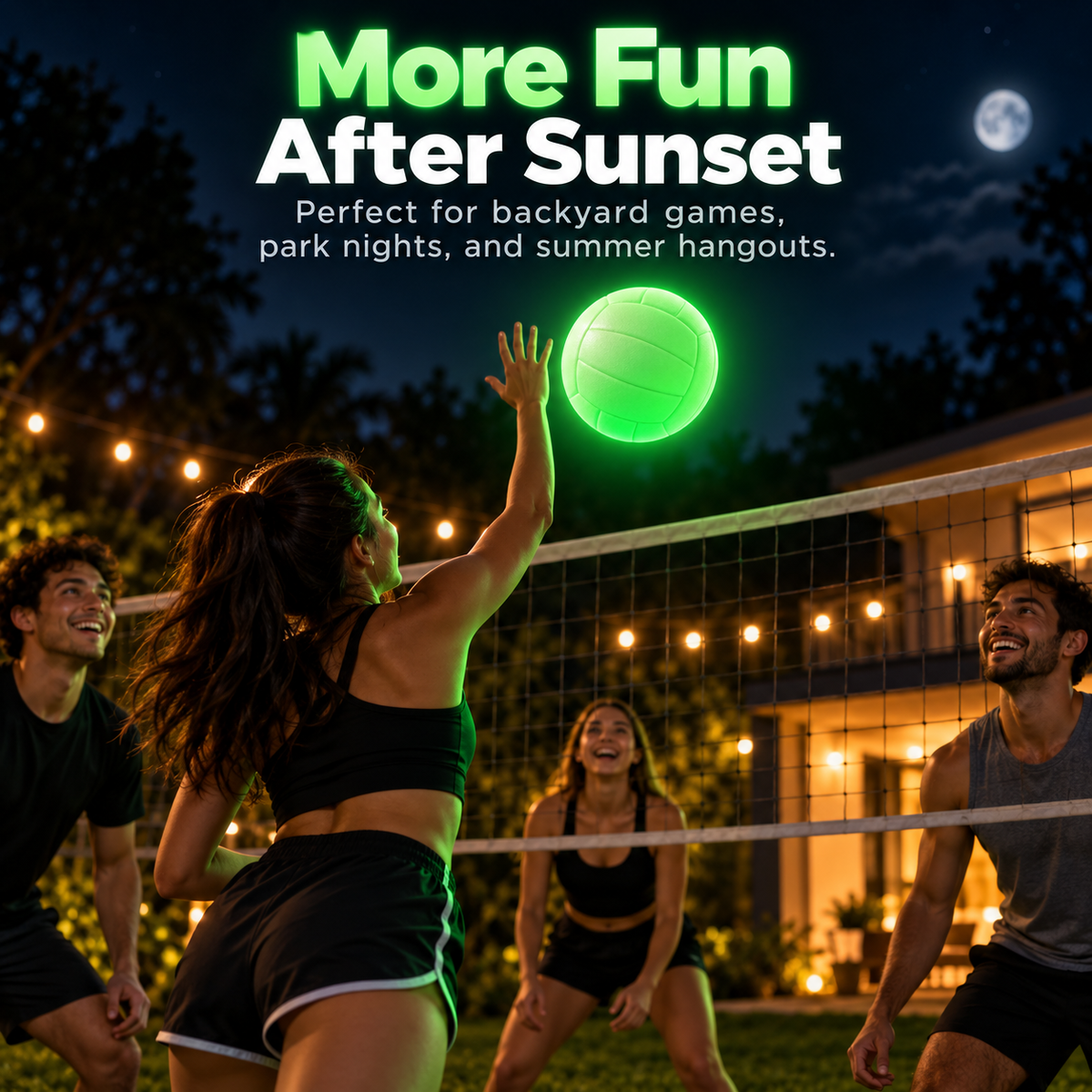 Glow-in-the-Dark Volleyball – Full-Size Night Play Ball