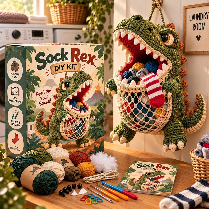 Sock Frog DIY crochet sock holder