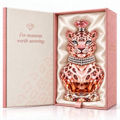 🐆 Wildly Elegant Pink Leopard — Limited Collector’s Edition | Vase, Diffuser & Decanter ✨