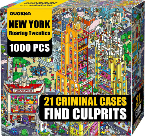 🧩🔎1000-Piece Roaring Twenties New York Detective Jigsaw Puzzle for Adults(📦Buy 2 Free Shipping)