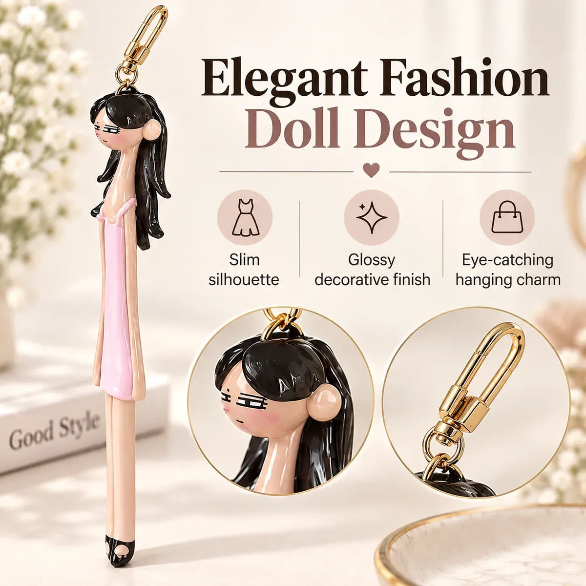👜✨ Fashion Doll Bag Charms — 3 Stylish Designs to Add Personality to Your Favorite Bag!