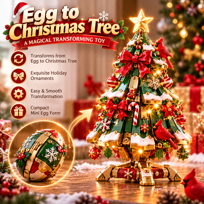 🎄 Magical Egg-to-Christmas Tree ✨ Light-Up Transforming Christmas Decoration & Gift
