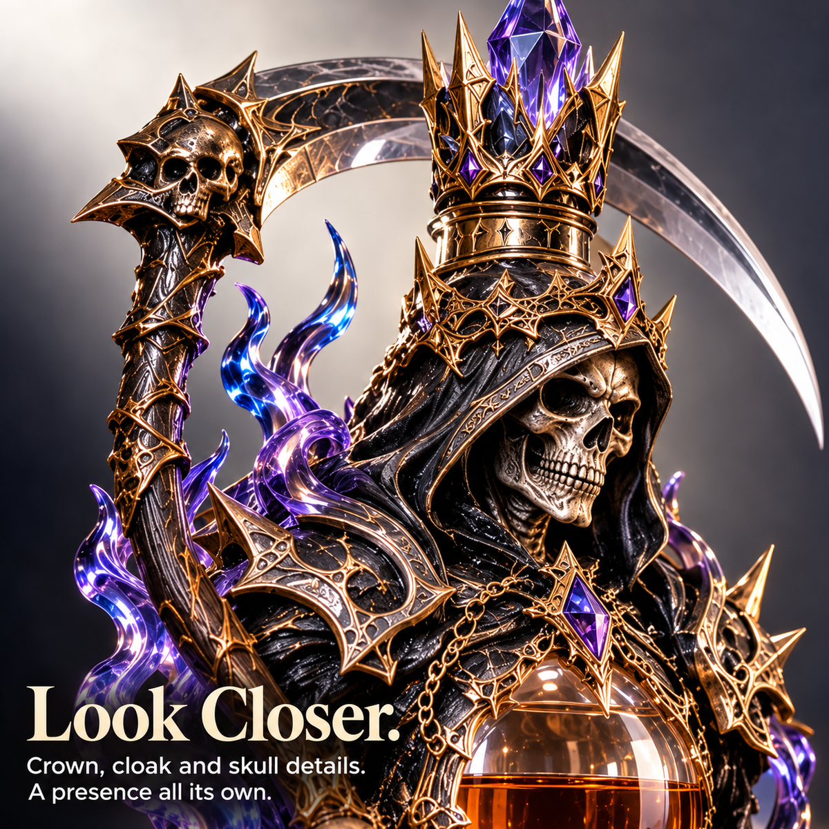 Grim Reaper Whiskey Decanter – King of the Dead Gothic Bar Decor