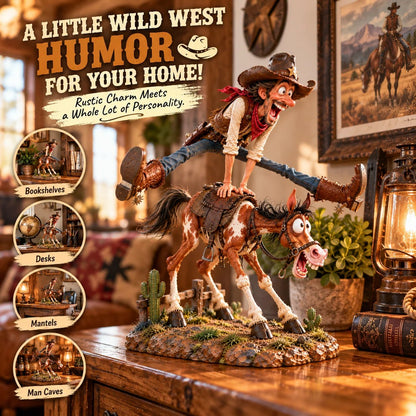 🤠Hold My Hat! – Fun Wild West Figurine🐴