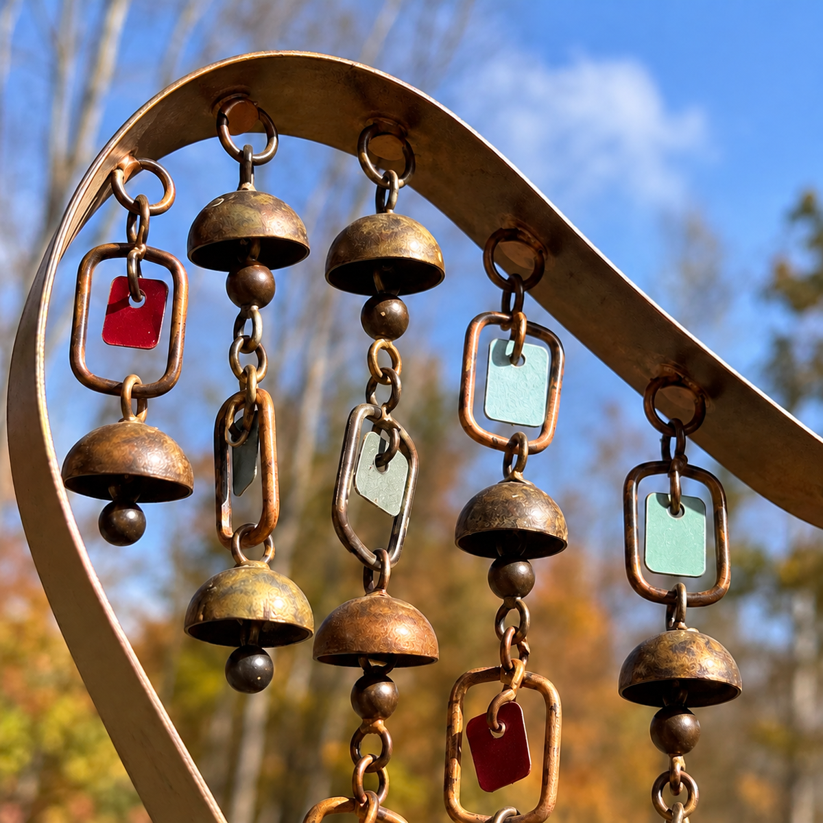 🎐 Heart Wind Chime – Handcrafted Metal Garden Ornament