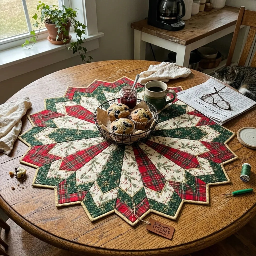 👉🔥💯Christmas Flower Diatomaceous Earth Placemat丨Finished Mat