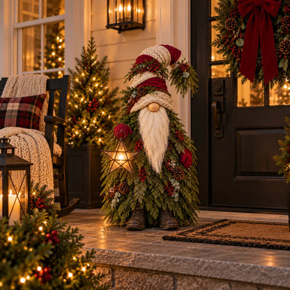 🔥Evergreen Star Gnome™ Lighted Christmas Woodland Decor