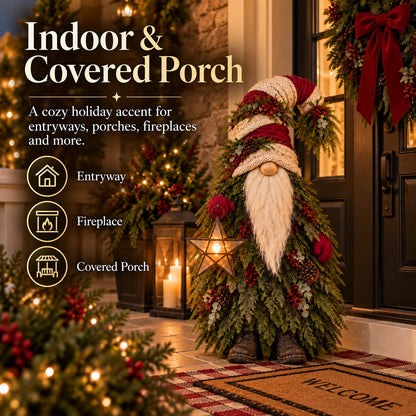 🔥Evergreen Star Gnome™ Lighted Christmas Woodland Decor