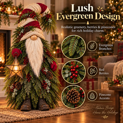 🔥Evergreen Star Gnome™ Lighted Christmas Woodland Decor