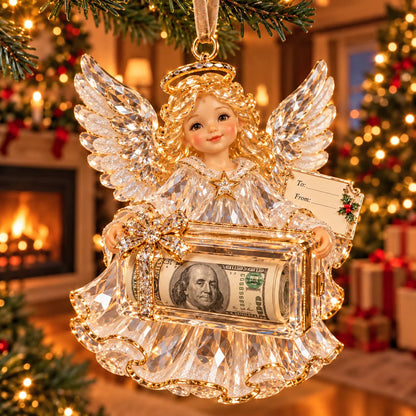 🎄 Christmas Cash Gift Ornament | 20 Crystal-Style Designs with Money Holder & Gift Tag 🎁