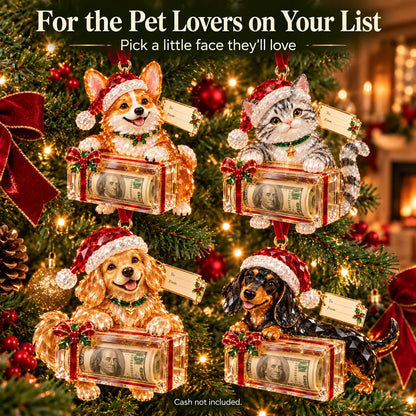 🎄 Christmas Cash Gift Ornament | 20 Crystal-Style Designs with Money Holder & Gift Tag 🎁