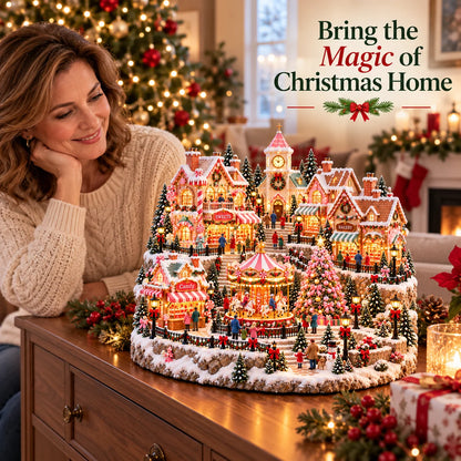 ✨ HOT SALE 49% OFF✨🎄"Candy-Bright" Christmas Market | Illuminated Miniature Christmas Town ✨