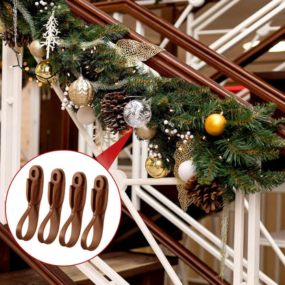 No-Drill Christmas Garland Hangers – Self-Adhesive Flexible Silicone Hooks (Set of 4)