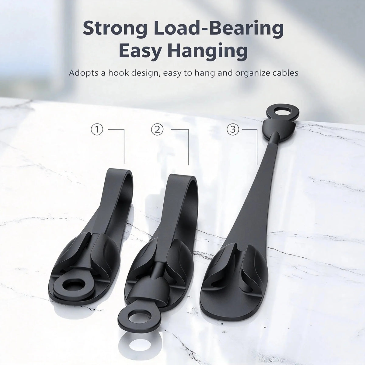 No-Drill Christmas Garland Hangers – Self-Adhesive Flexible Silicone Hooks (Set of 4)
