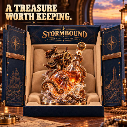 ⚓ Stormbound Captain & Deep-Sea Octopus Whiskey Decanter – 2026 Nautical Collector’s Edition 🥃