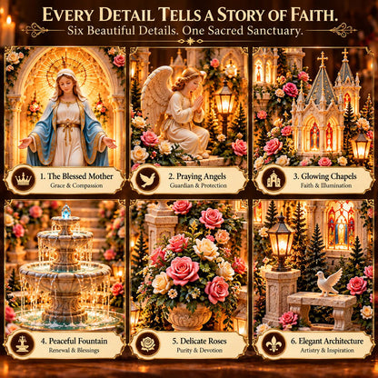 🌹 A Mother's Love, A Light of Grace ✨ Virgin Mary LED Sanctuary – Faith, Hope & Everlasting Love