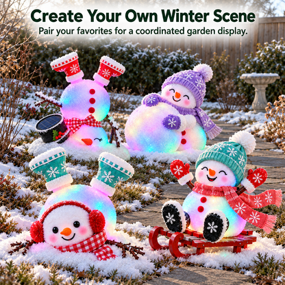 ☃️ Adorable Light-Up Snowmen | 4 Cute Christmas Garden Style