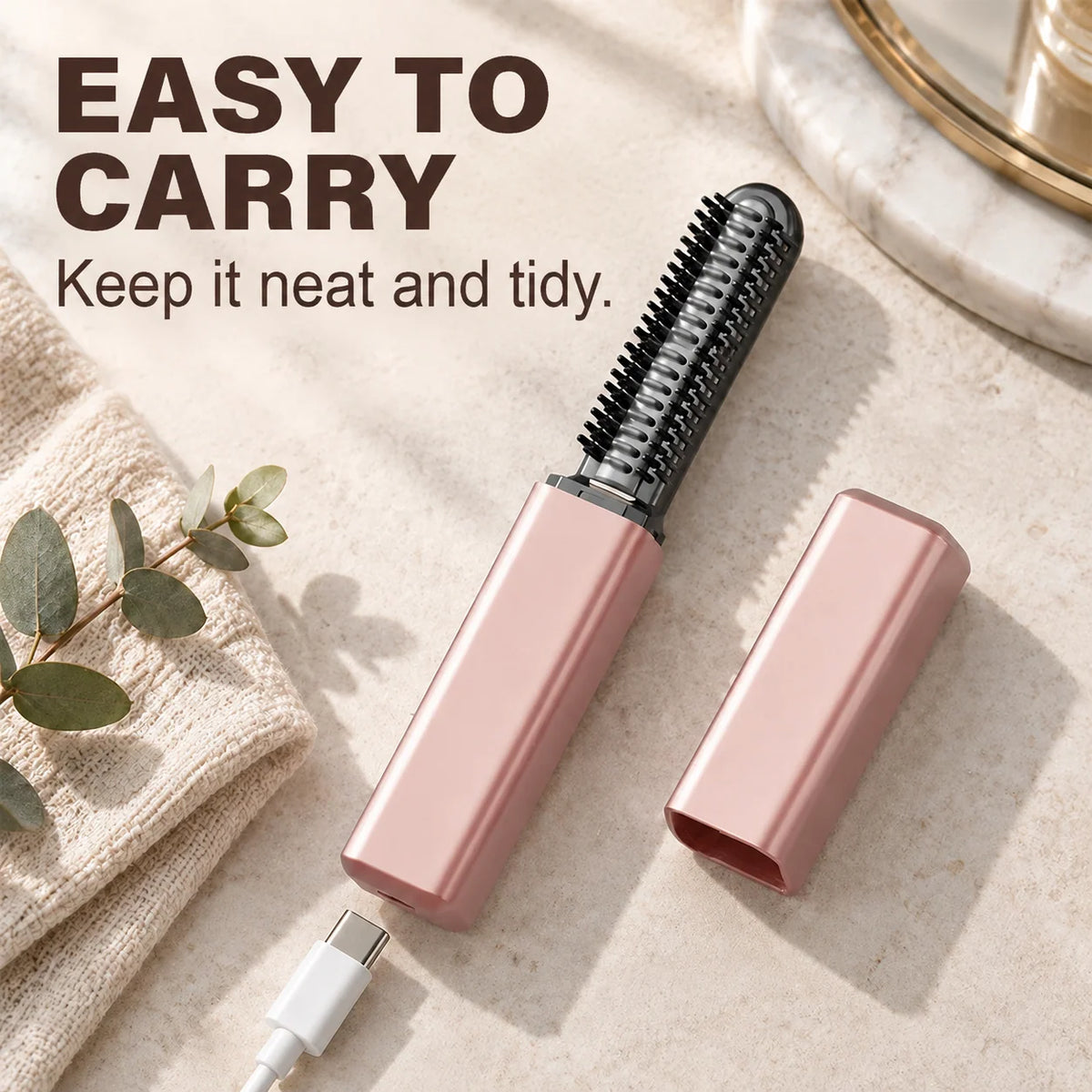 Mini Cordless Heated Hair Styling Comb