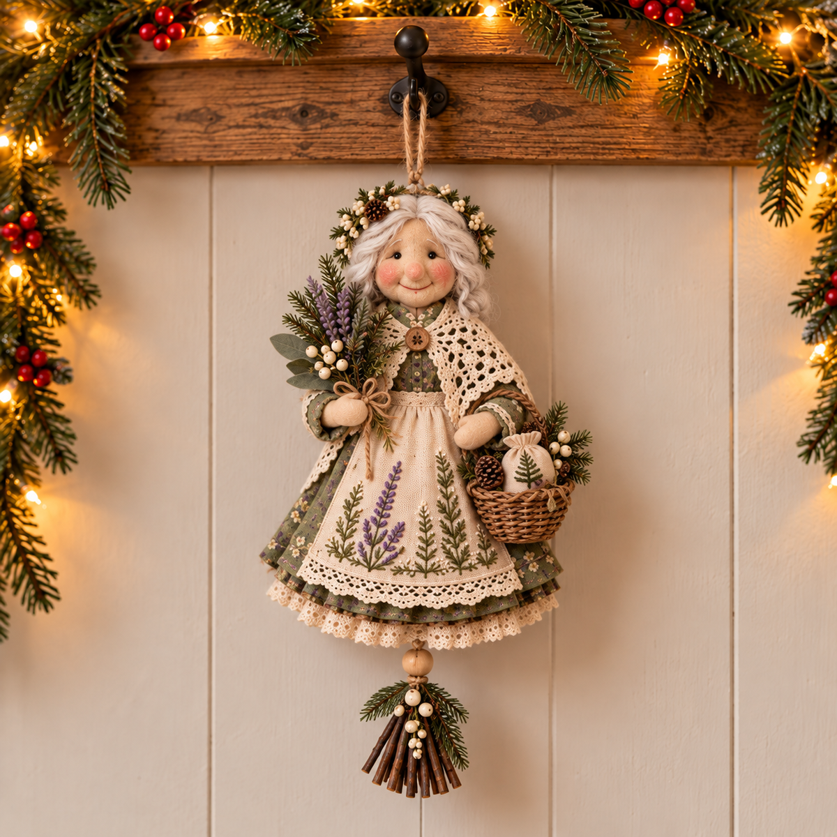 Cozy Country Christmas Doll Decorations