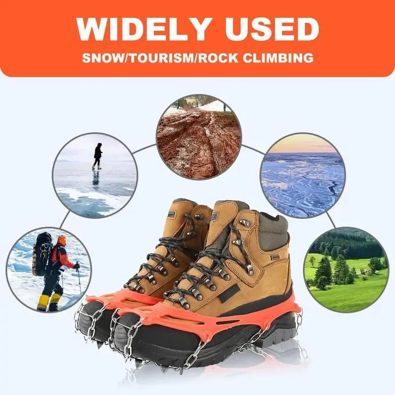 🛠️Lightweight Crampons Anti-Slip Traction Snow Grips for Walking