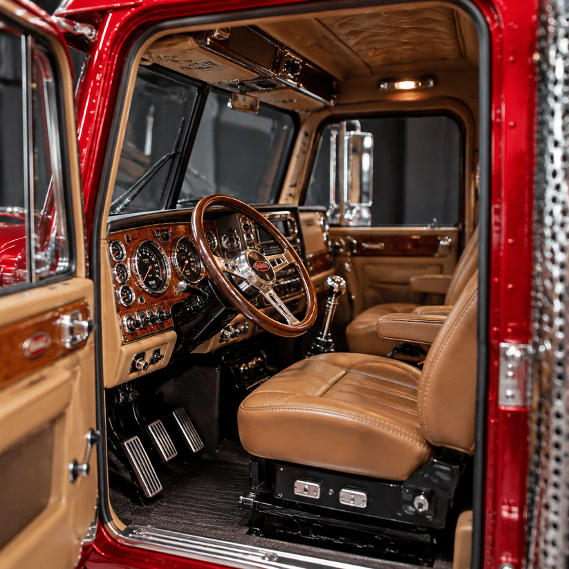 🔥LAST DAY 49%🚛 Candy Apple Red American Truck Model Kit – Build Your Own Classic Semi Truck