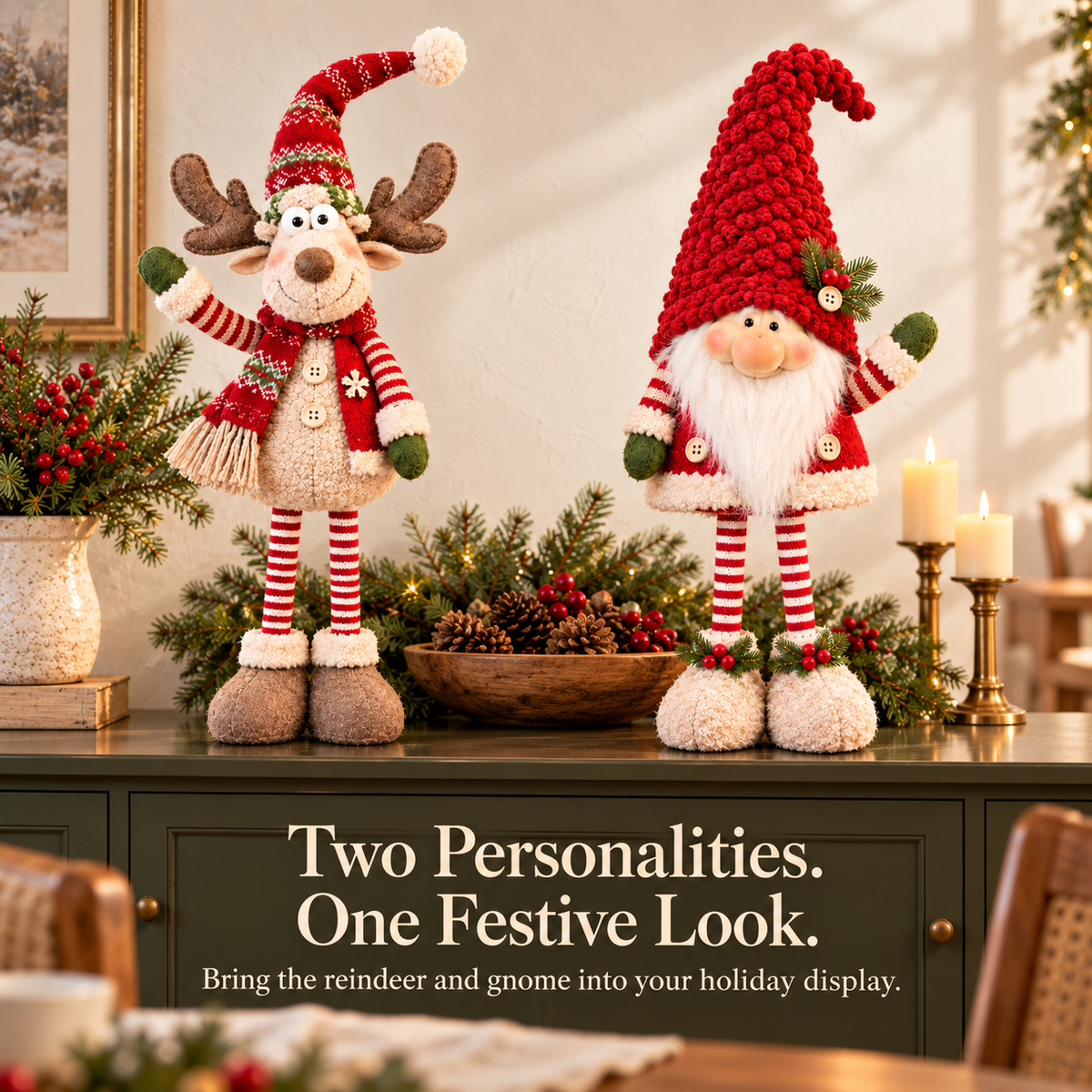 🎄 Forest-Themed Christmas Gnomes and Reindeer