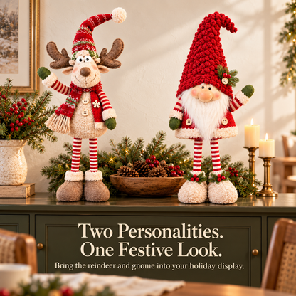 🎄 Forest-Themed Christmas Gnomes and Reindeer