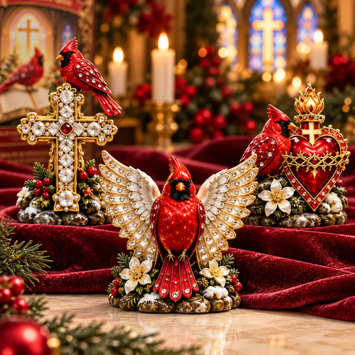 2026 Cardinal Jesus Cross 24-Day Advent Calendar – Faith-Inspired Christmas Countdown with 24 Collectible Miniatures