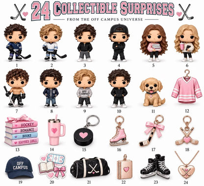 Off‑Campus‑Advent Hockey‑Romance‑Theme Advent‑Calendar | 24‑Day Collectible Surprise Count‑Down Box