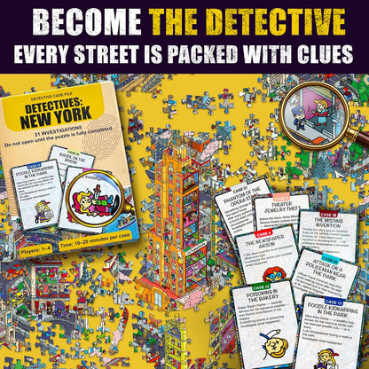 🧩🔎1000-Piece Roaring Twenties New York Detective Jigsaw Puzzle for Adults(📦Buy 2 Free Shipping)