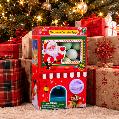 Santa’s Christmas Surprise Egg Machine – 24 Days of Squishy Toy Surprises